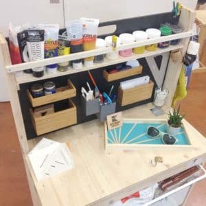 rangement, coffre, personnel, module M, tiroirs, original design, make it marseille, déplacement, sécurité, personnalisable, encadrage, paniers, étagère, Kontrast Design, peinture, décoration,