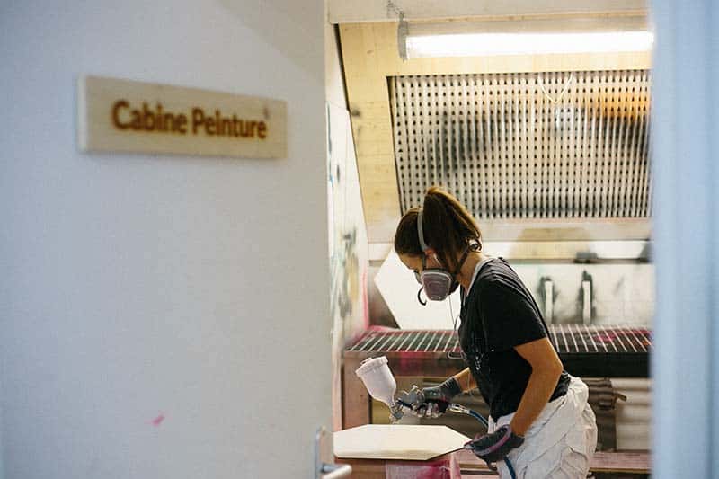 cabine peinture, aerosol, vernis, pistolet à peinture, masque, Kontrast,