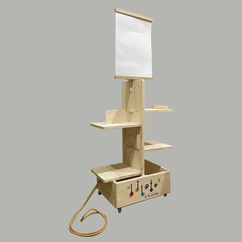 Mobilier démontable, kakémono, mobilier nomade, mobilier de présentation, sur mesure, conception, fabrication, local, responsable, design