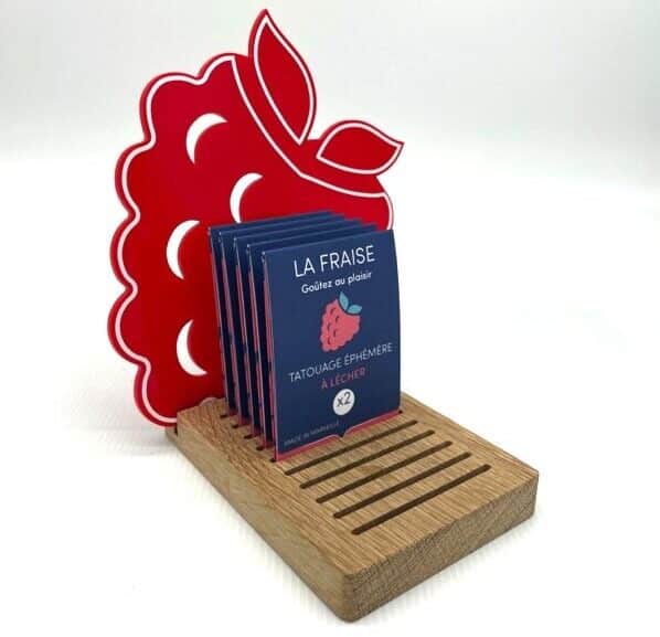 presentoir-plv-conception-fabrication-sur-mesure-durable-la-fraise-make-it-marseille